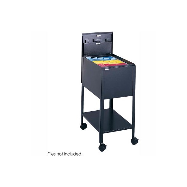 Safco Safco 5361 Standard Letter Sized Mobile Tub File W/ Lock - Black 5361BL - main